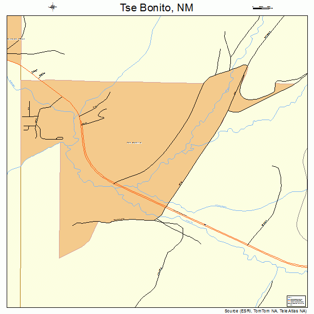 Tse Bonito, NM street map