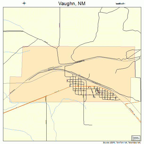 Vaughn, NM street map