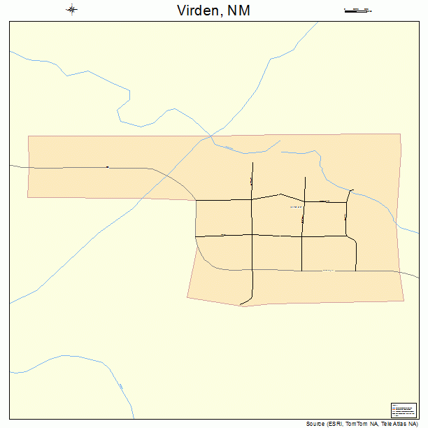 Virden, NM street map