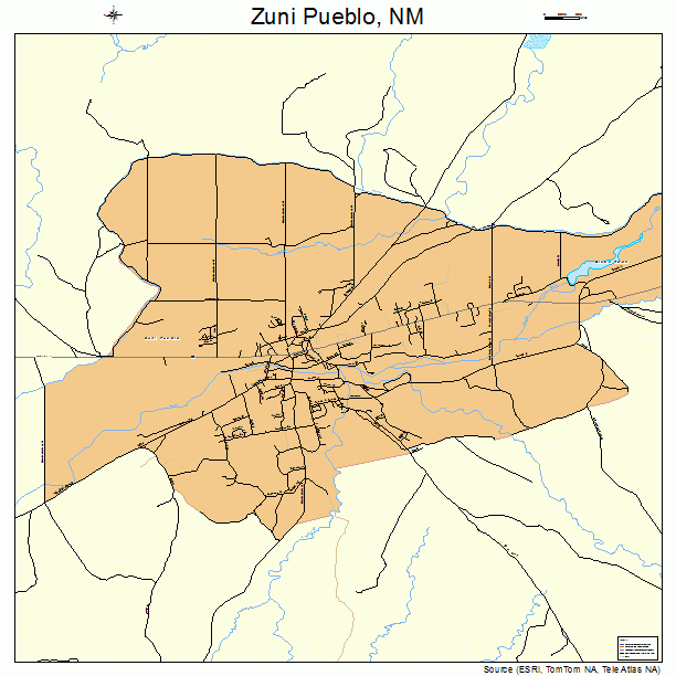 Zuni Pueblo, NM street map