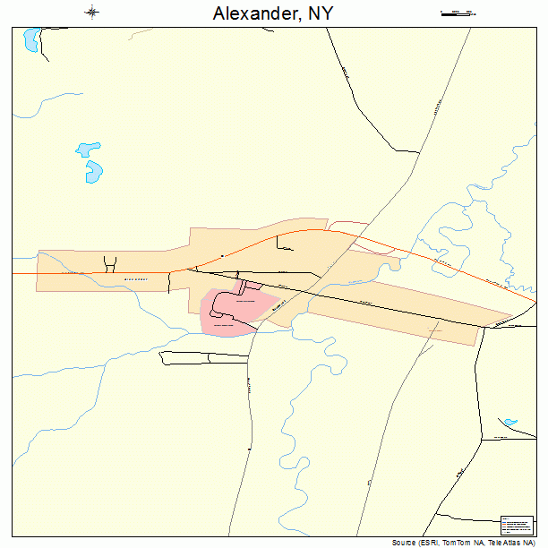 Alexander, NY street map