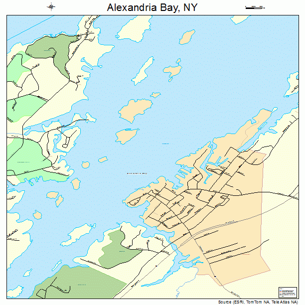 Alexandria Bay, NY street map