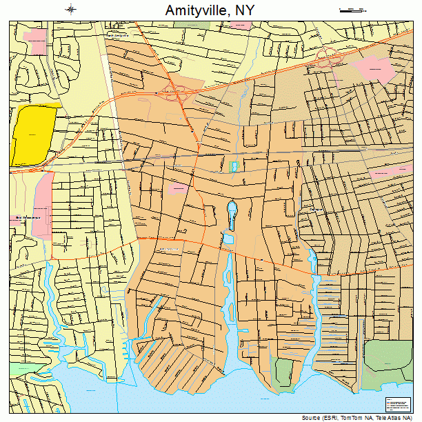 Amityville, NY street map