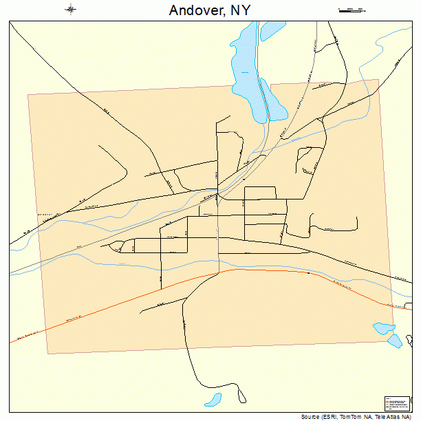 Andover, NY street map