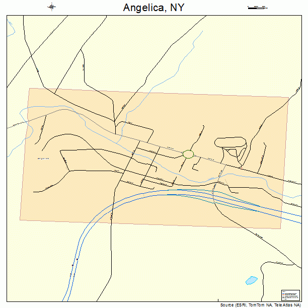 Angelica, NY street map