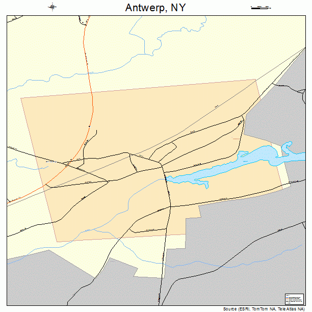 Antwerp, NY street map