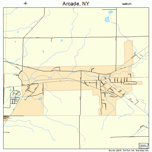 Arcade, NY street map