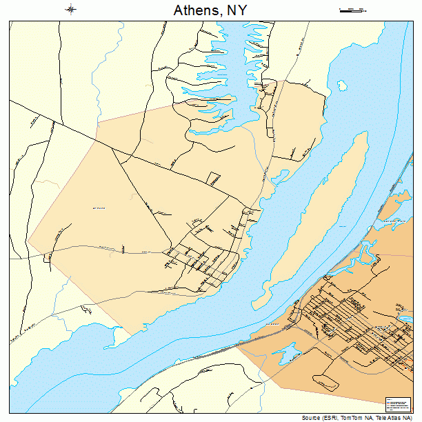 Athens, NY street map