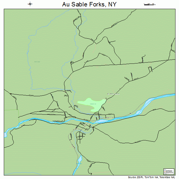 Au Sable Forks, NY street map