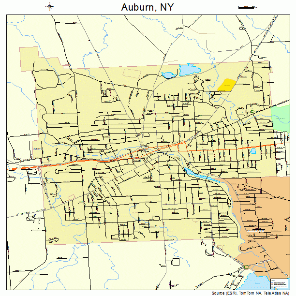 Auburn, NY street map