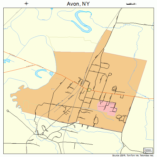 Avon, NY street map