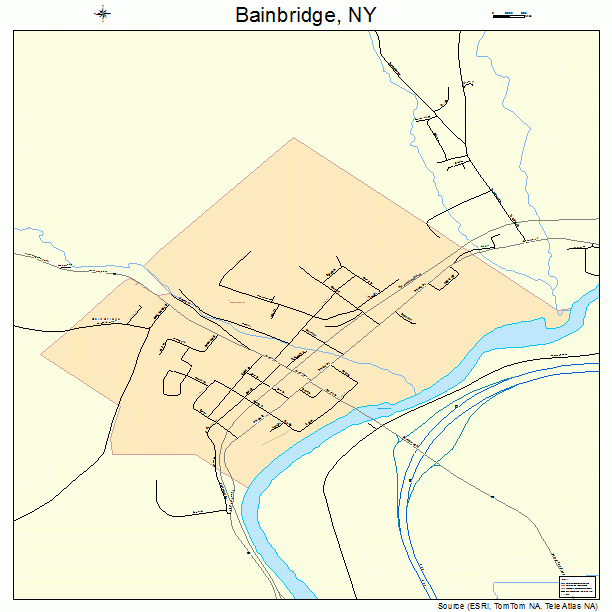 Bainbridge, NY street map