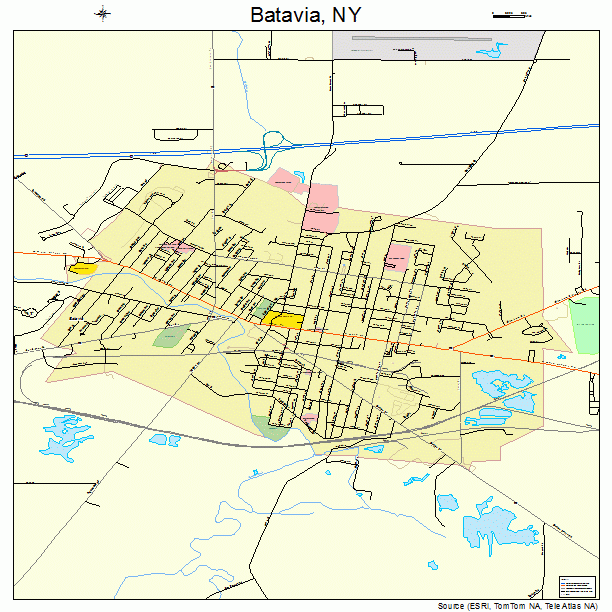 Batavia, NY street map