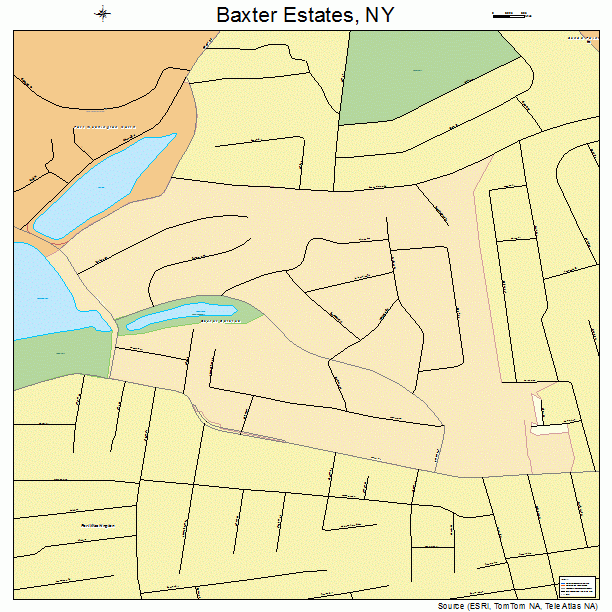 Baxter Estates, NY street map