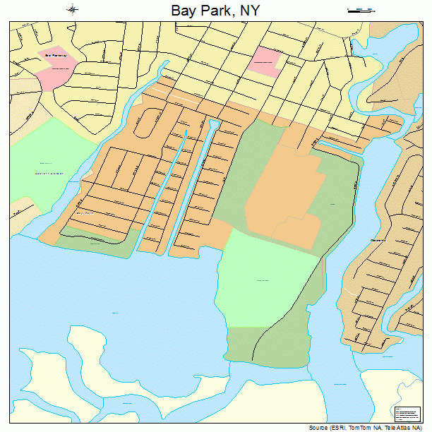 Bay Park, NY street map