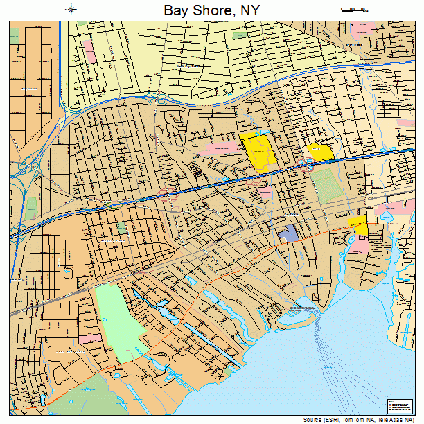 Bay Shore, NY street map