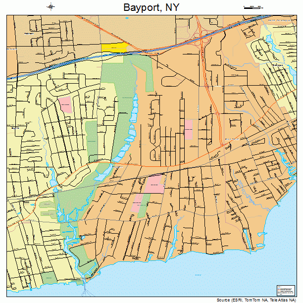 Bayport, NY street map