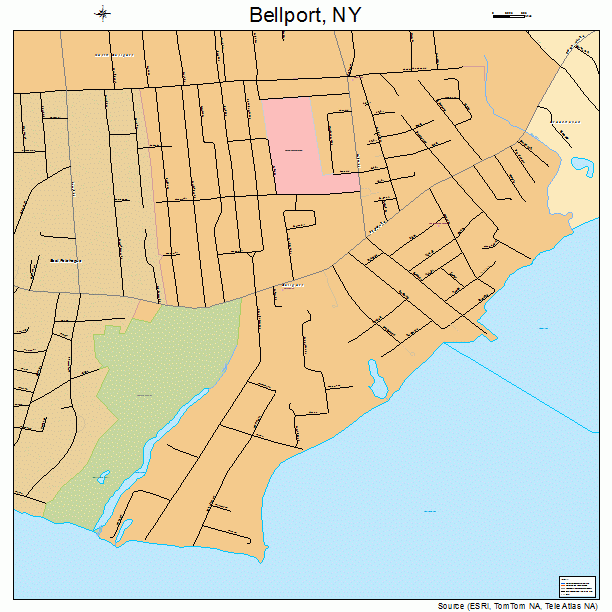 Bellport, NY street map