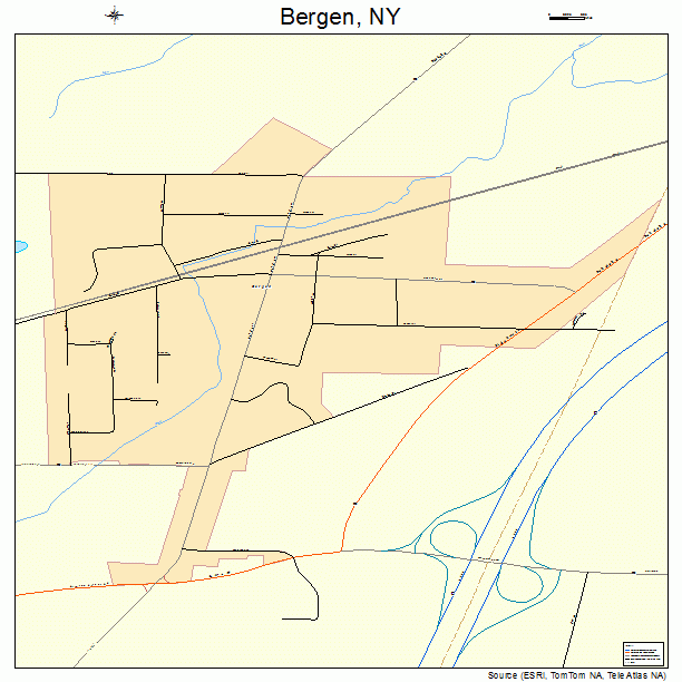 Bergen, NY street map