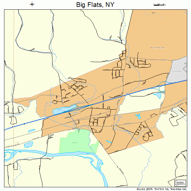 Big Flats, NY street map