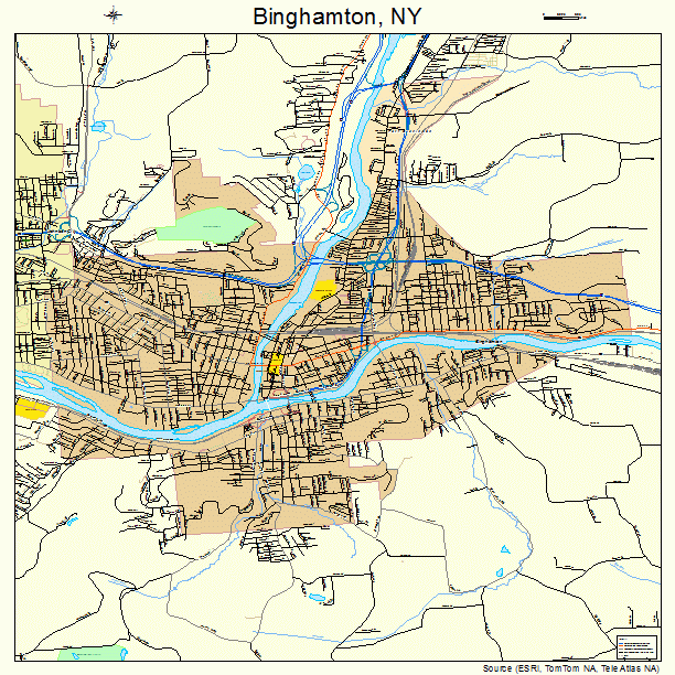 Binghamton, NY street map