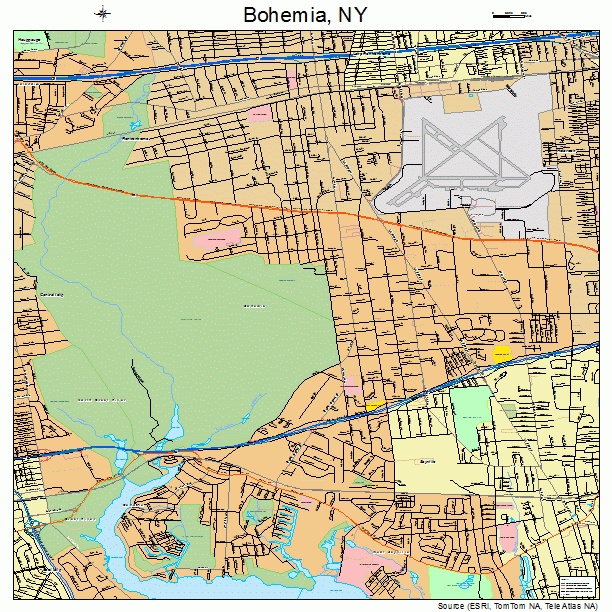 Bohemia, NY street map