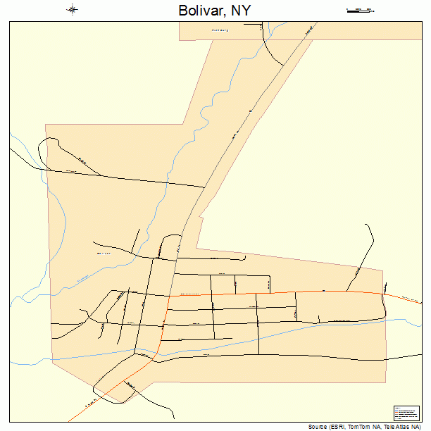 Bolivar, NY street map