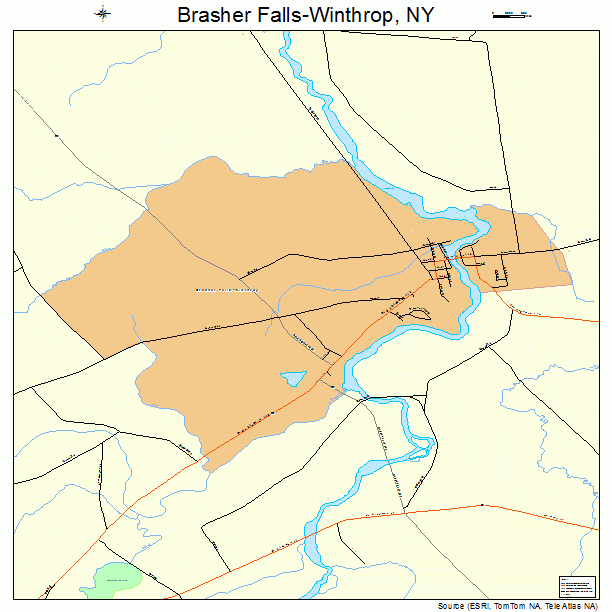 Brasher Falls-Winthrop, NY street map