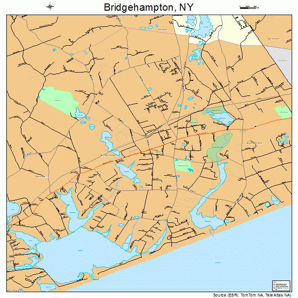 Bridgehampton, NY street map