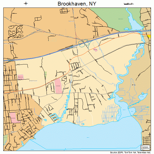 Brookhaven, NY street map