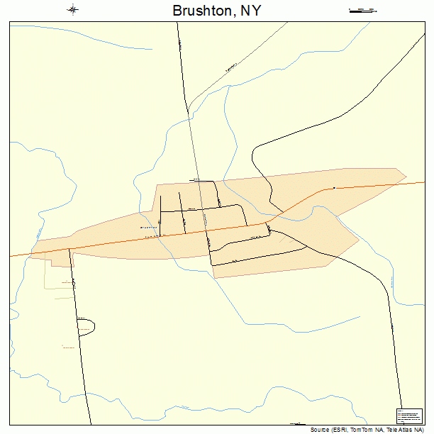 Brushton, NY street map