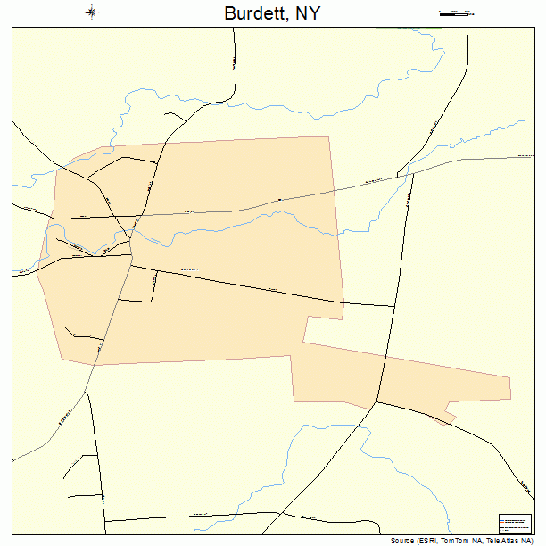 Burdett, NY street map