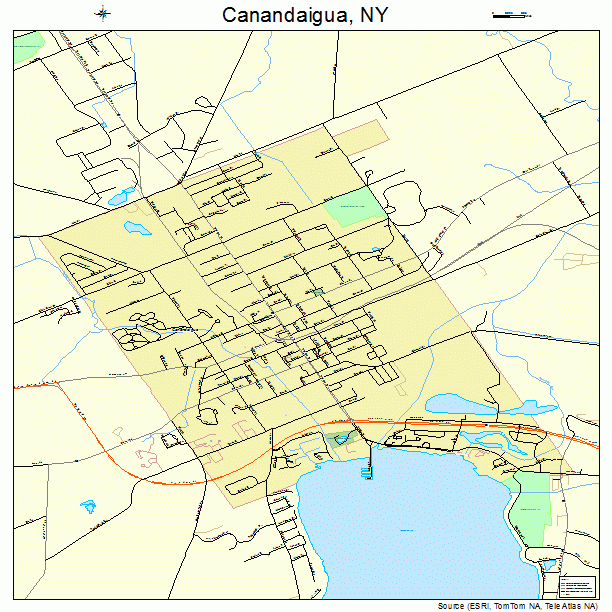 Canandaigua, NY street map