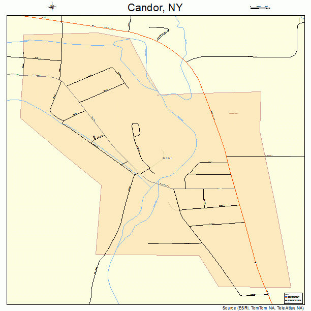 Candor, NY street map