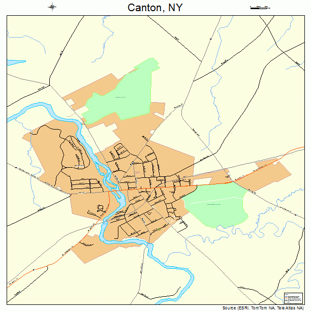 Canton, NY street map