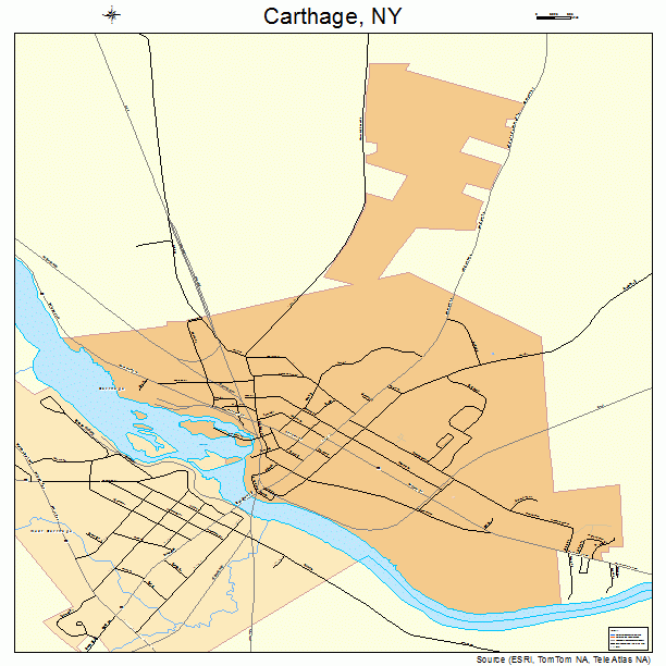 Carthage, NY street map