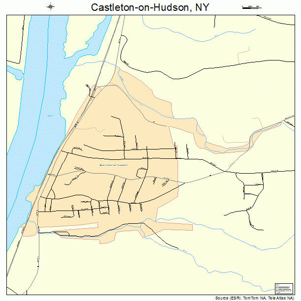 Castleton-on-Hudson, NY street map