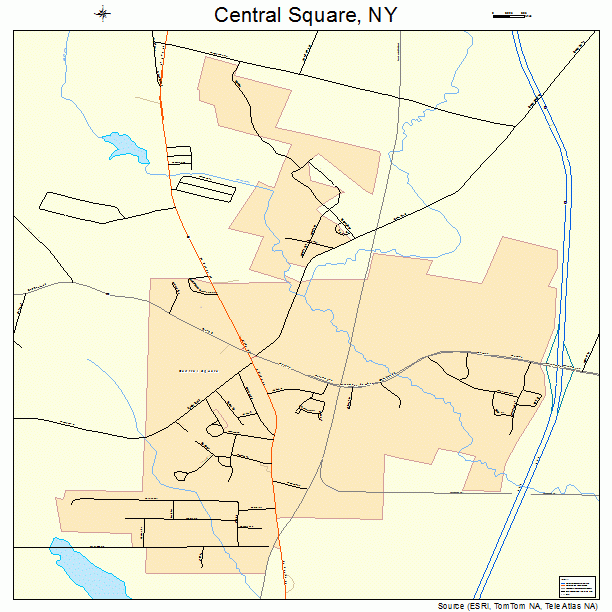 Central Square, NY street map