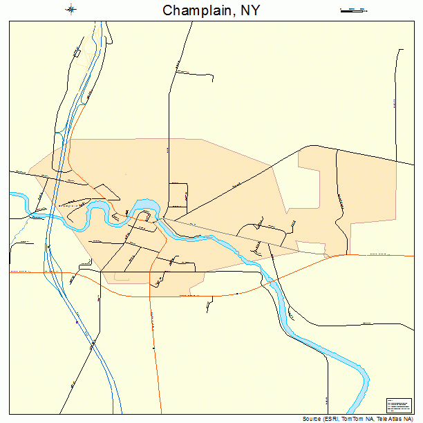Champlain, NY street map