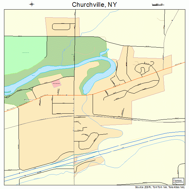 Churchville, NY street map