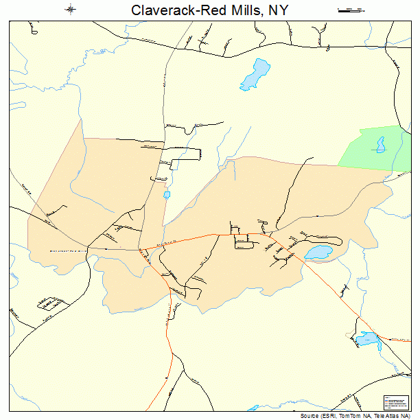 Claverack-Red Mills, NY street map