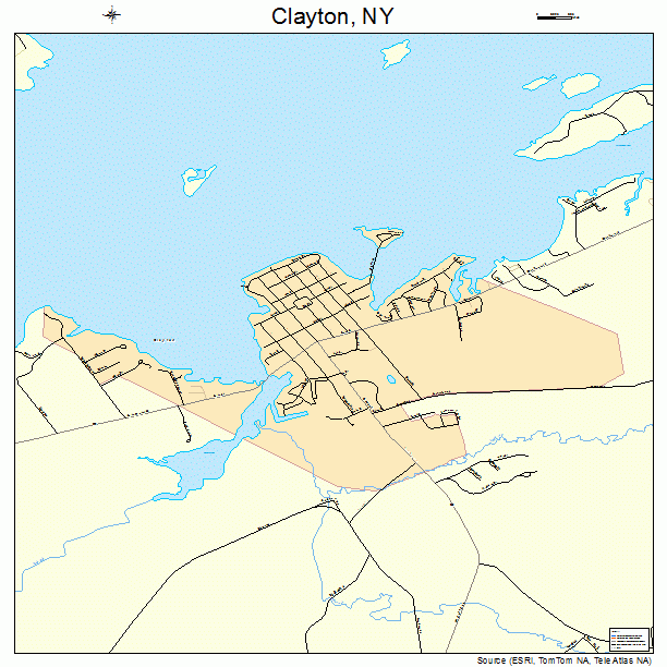 Clayton, NY street map