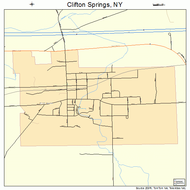 Clifton Springs, NY street map