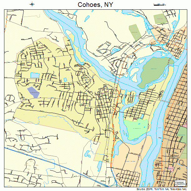 Cohoes, NY street map