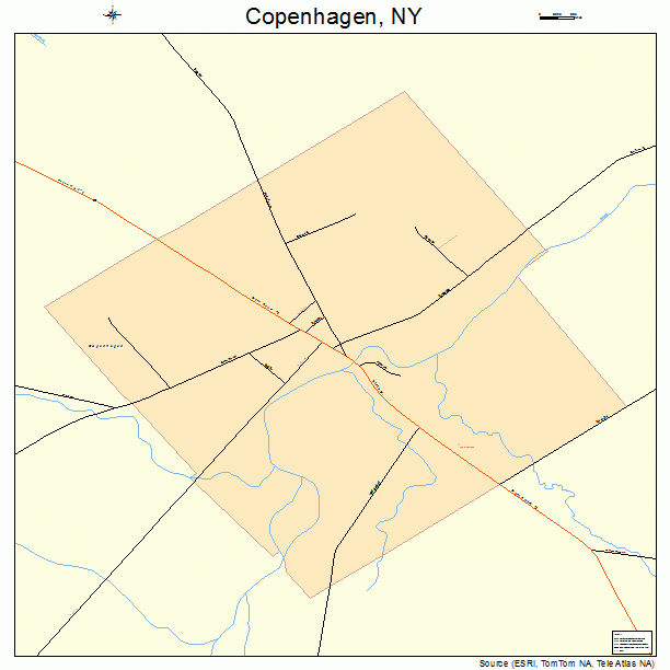 Copenhagen, NY street map