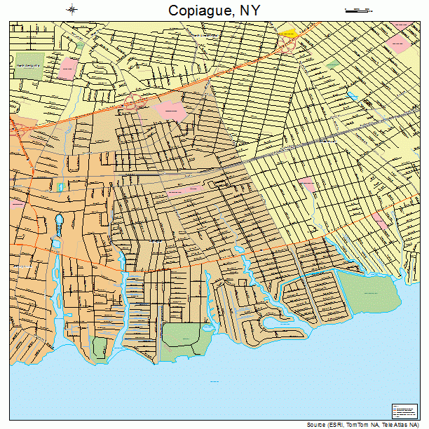 Copiague, NY street map