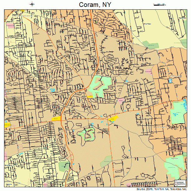 Coram, NY street map