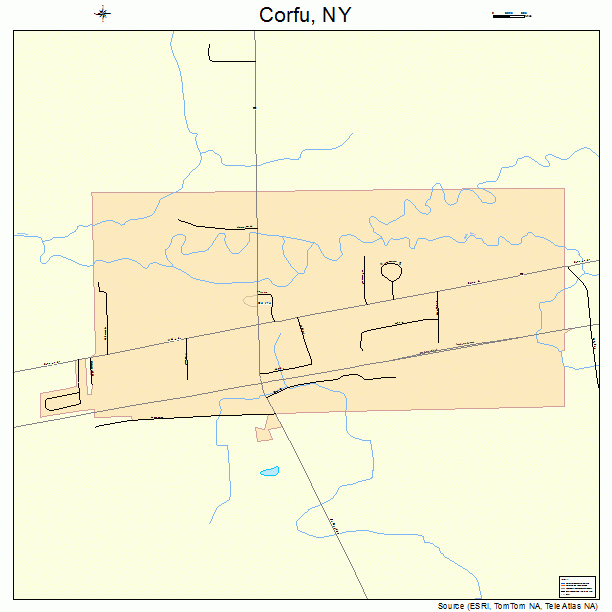 Corfu, NY street map