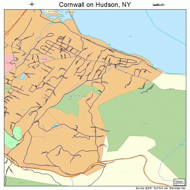 Cornwall on Hudson, NY street map