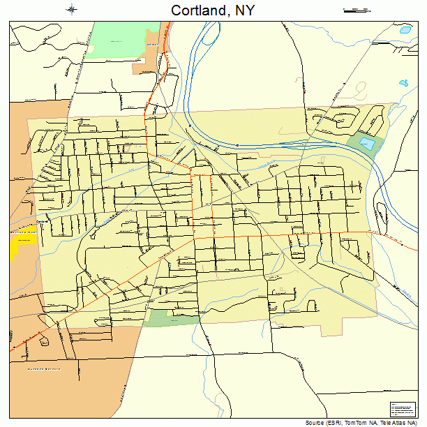 Cortland, NY street map